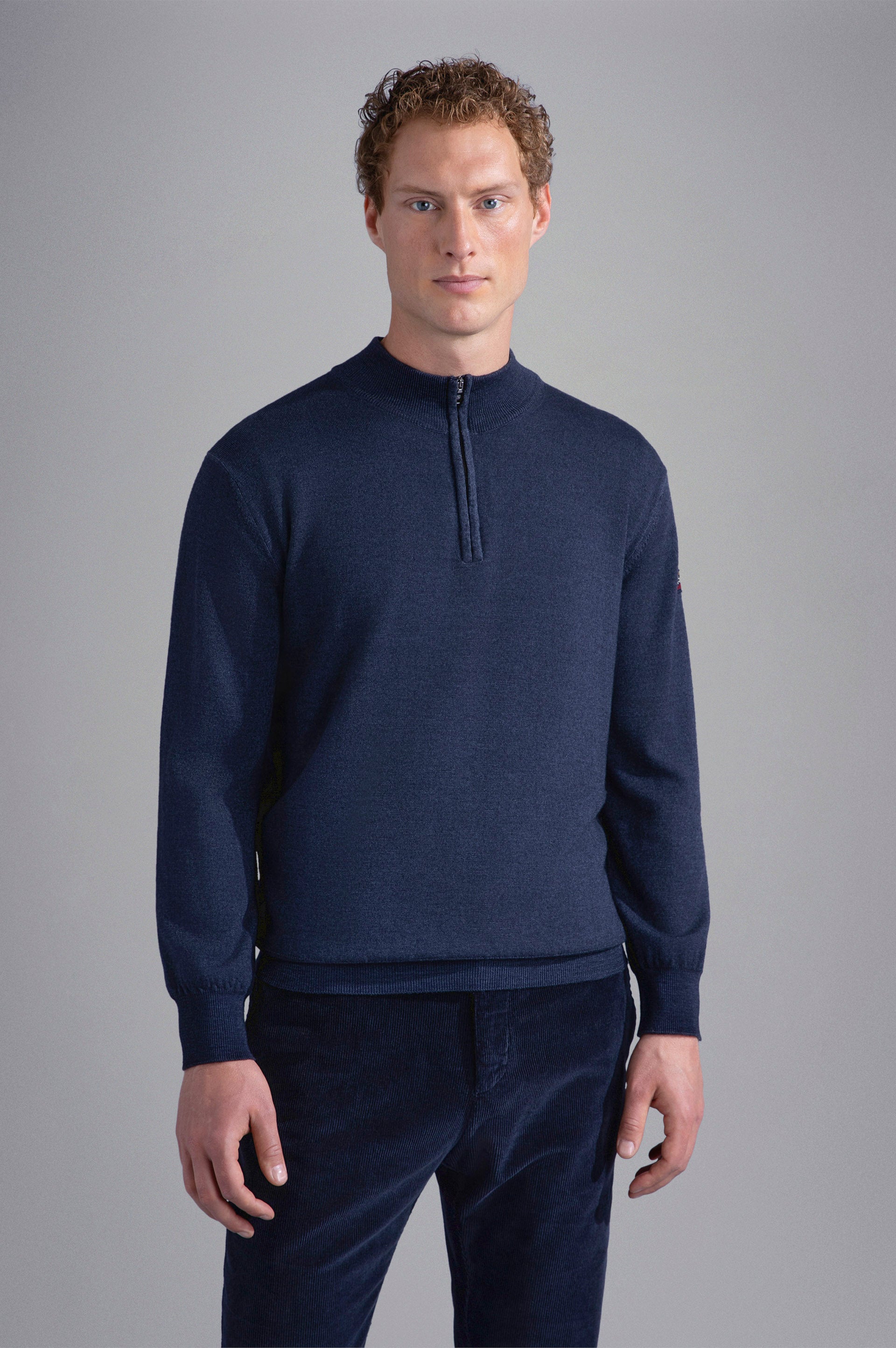 Paul & Shark Garment Dyed Wool 1/4 Zip