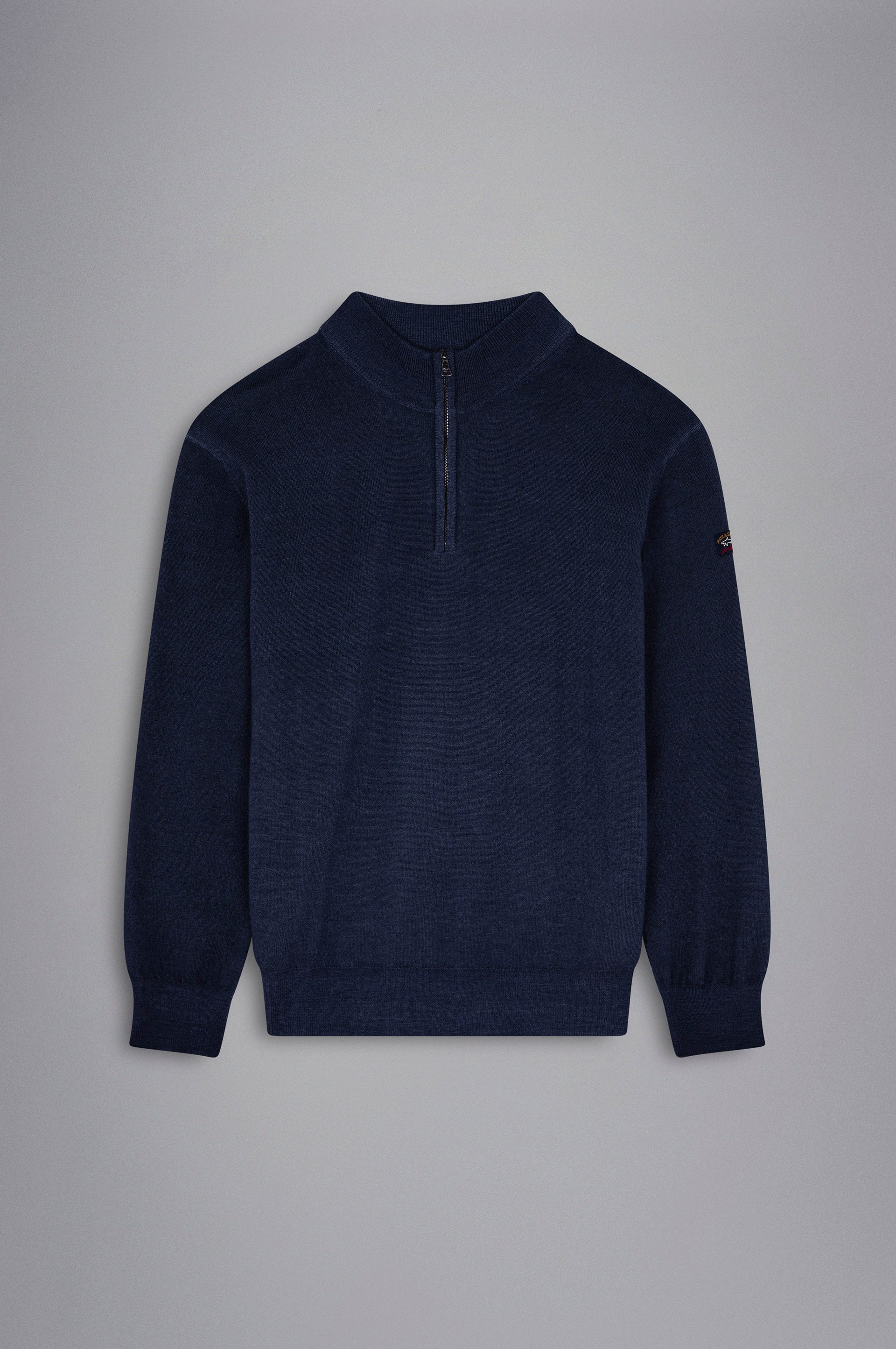 Paul & Shark Garment Dyed Wool 1/4 Zip