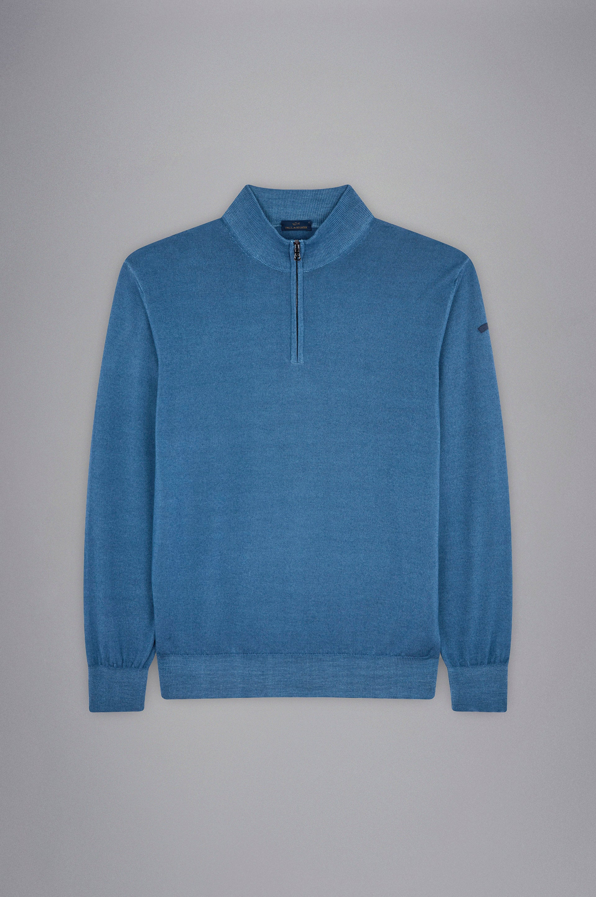 Paul & Shark Garment Dyed Wool 1/4 Zip