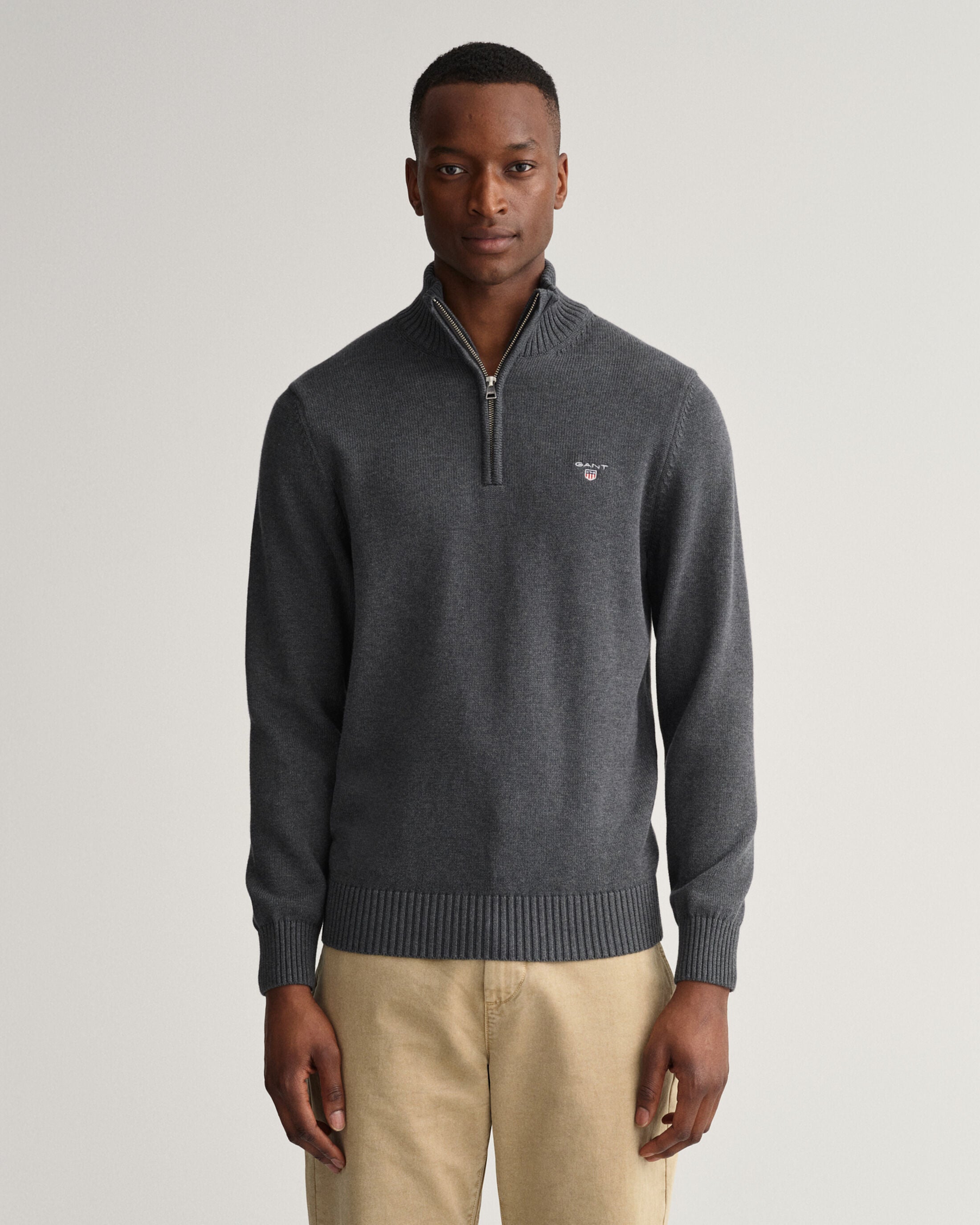 Gant Casual Cotton Half Zip Sweater