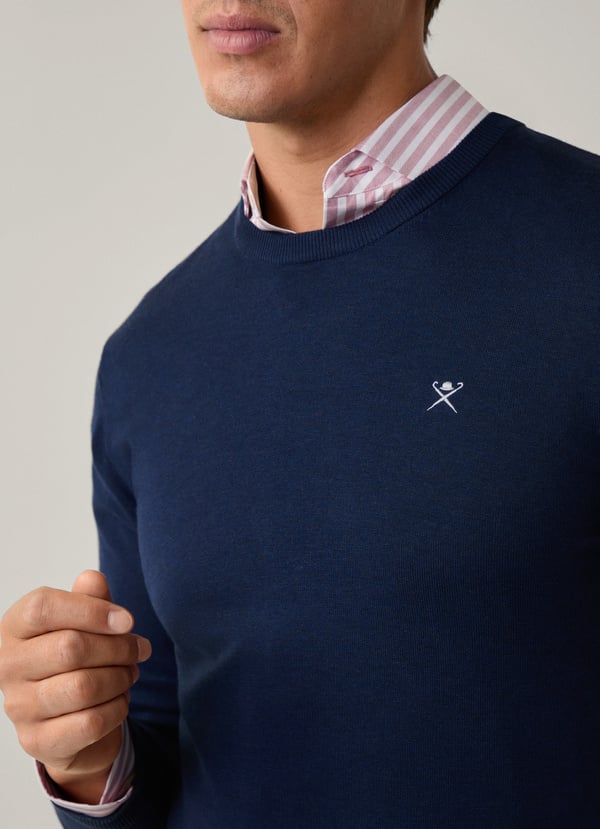 Hackett Cotton Silk Crew Neck