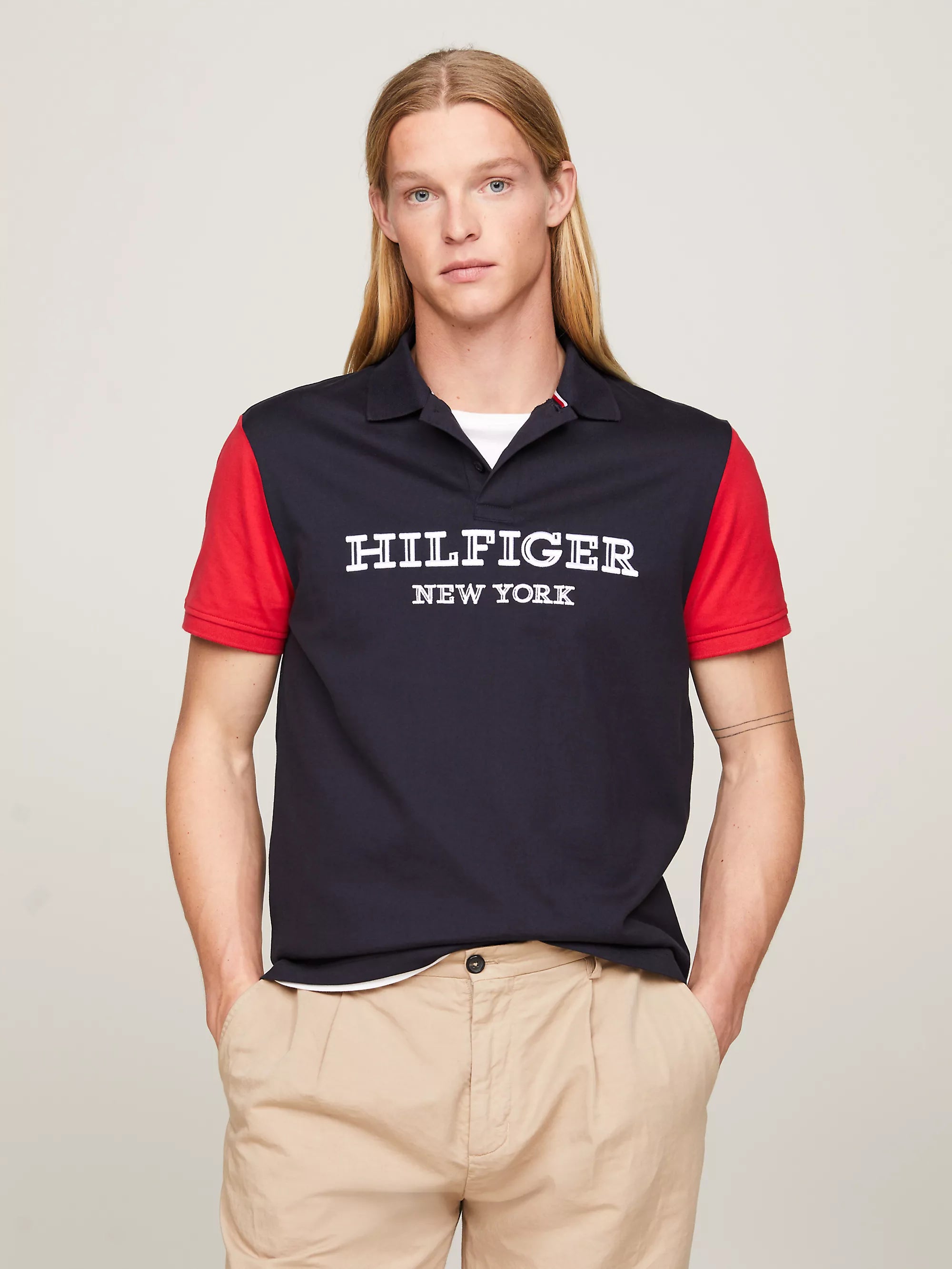 Tommy Hilfiger Monotype Colour Block Polo JR McMahon