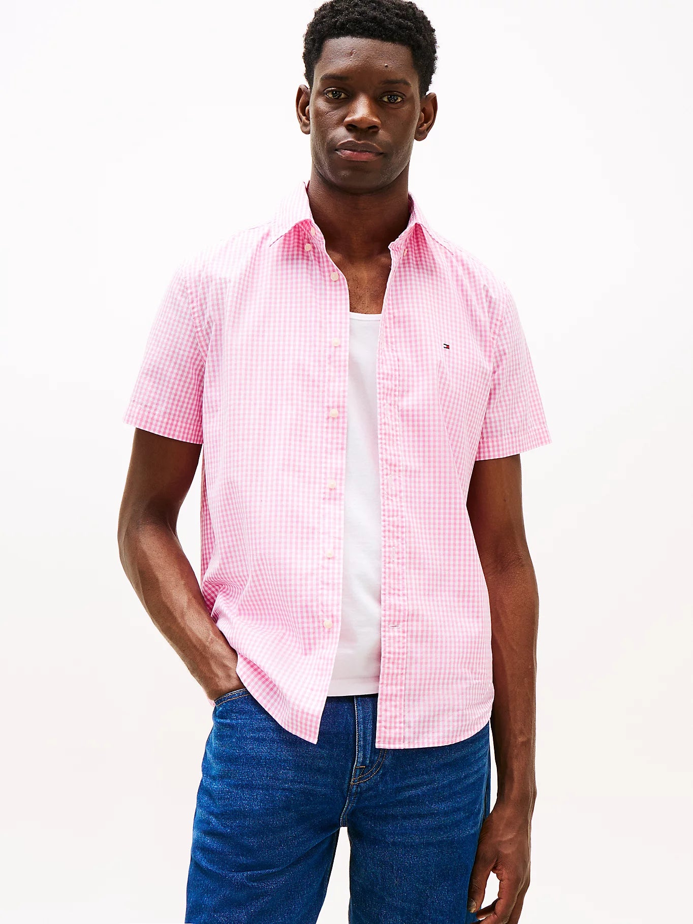 Tommy Hilfiger Flex Poplin Check S/S Shirt