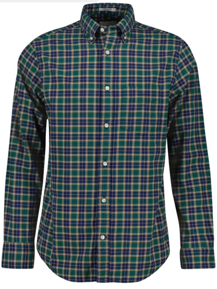 Gant Regular Fit Checked Light Twill Shirt