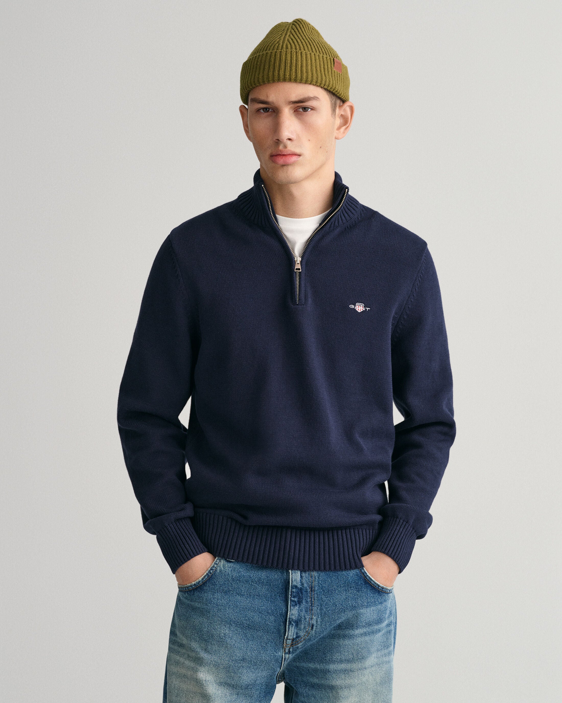 Gant Casual Cotton Half Zip Sweater