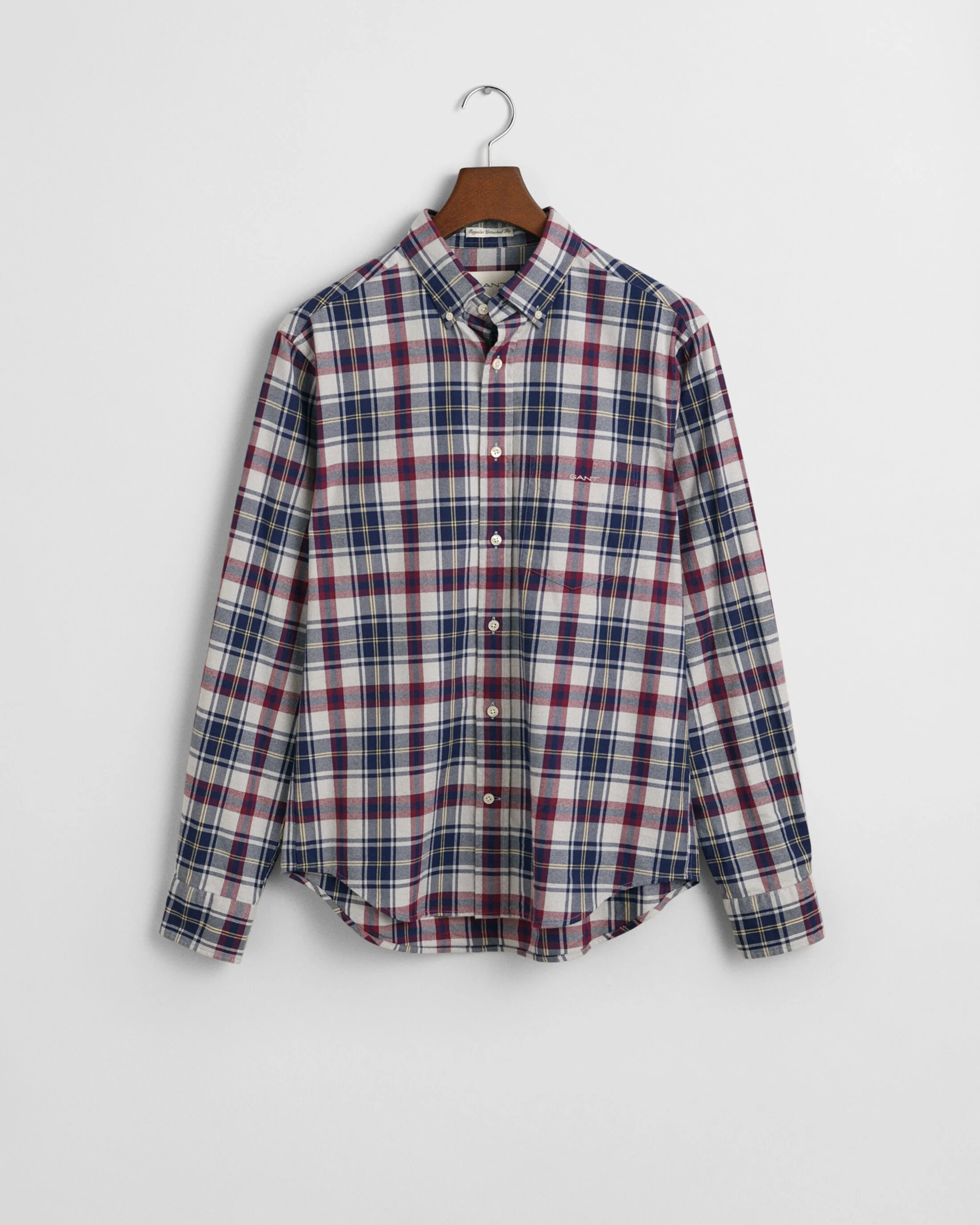 Gant Regular Fit Plaid Flannel Jaspé Shirt