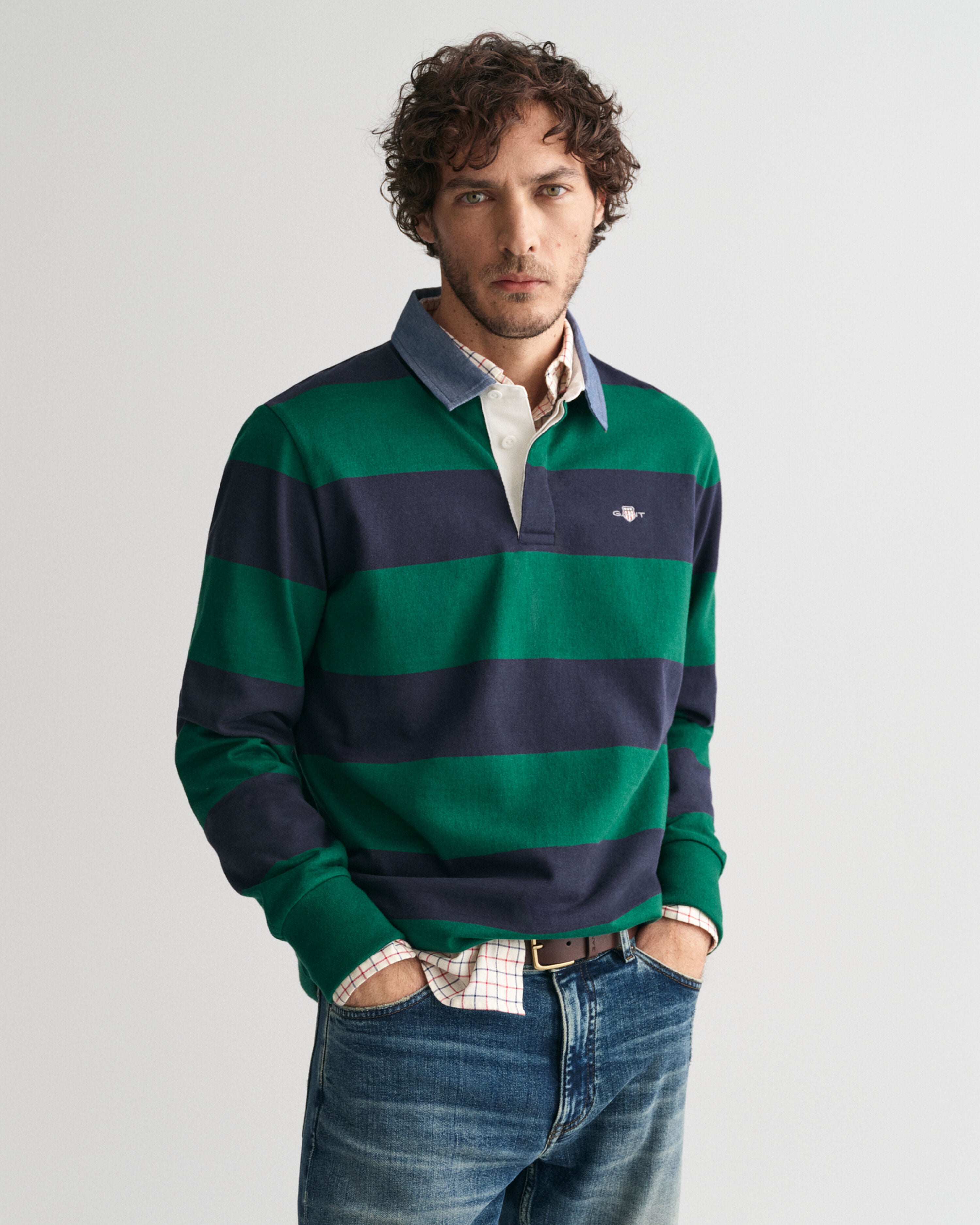 Gant Chambray Stripe Heavy Rugger