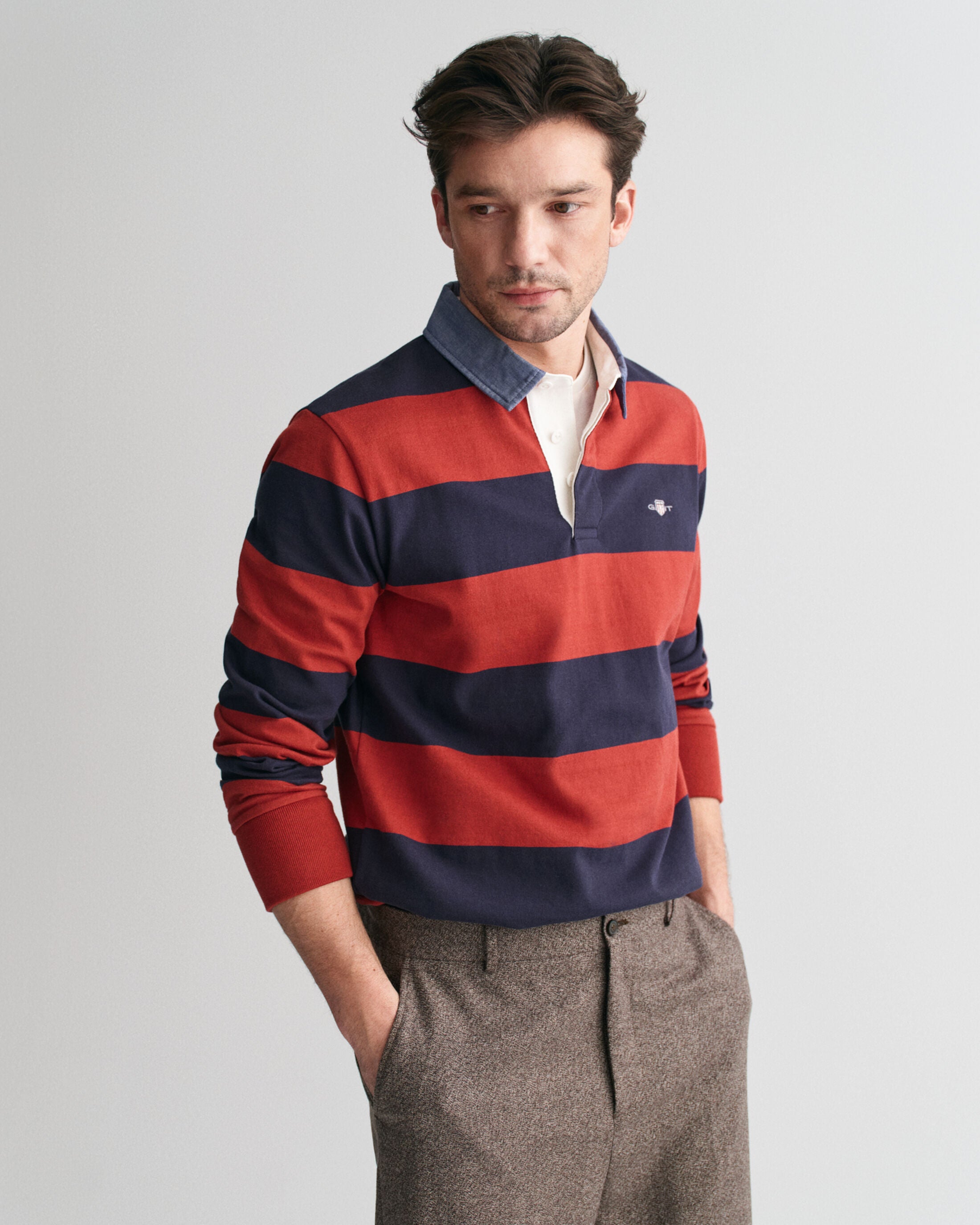 Gant Chambray Stripe Heavy Rugger