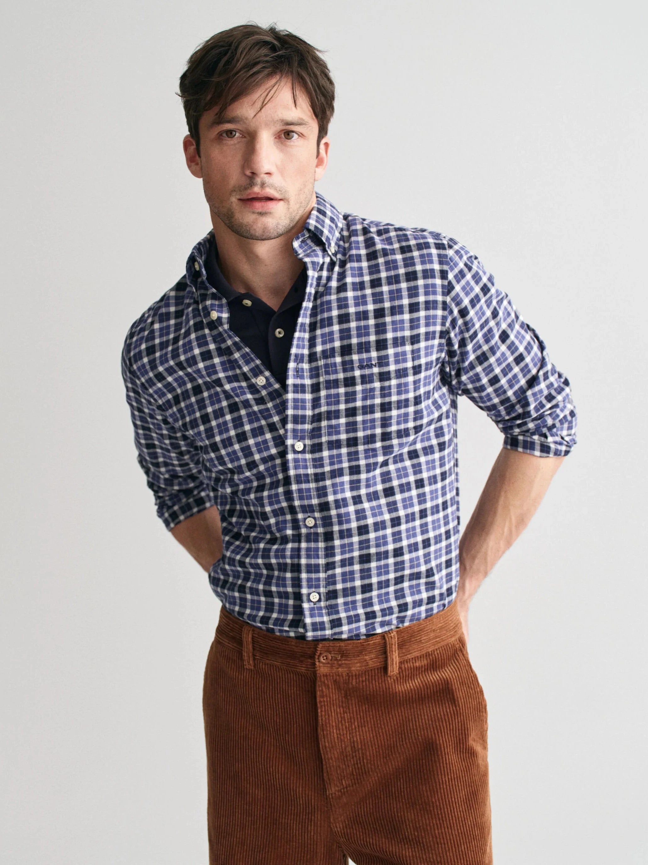 Gant Regular Fit Checked Light Twill Shirt