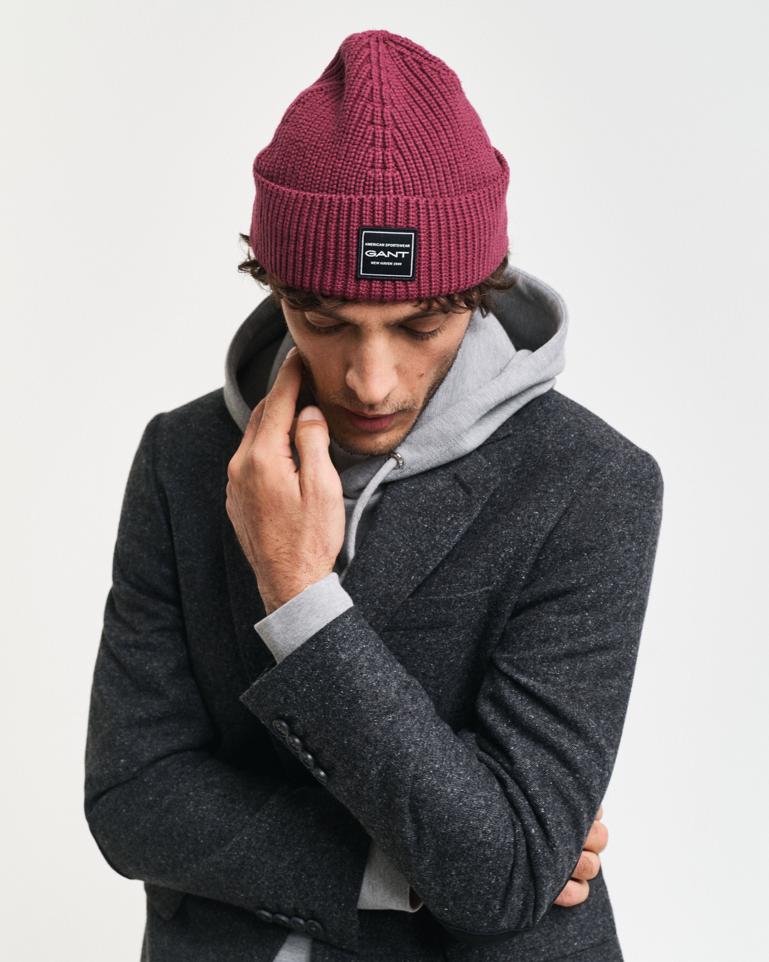 Gant Ribbed Cotton Beanie