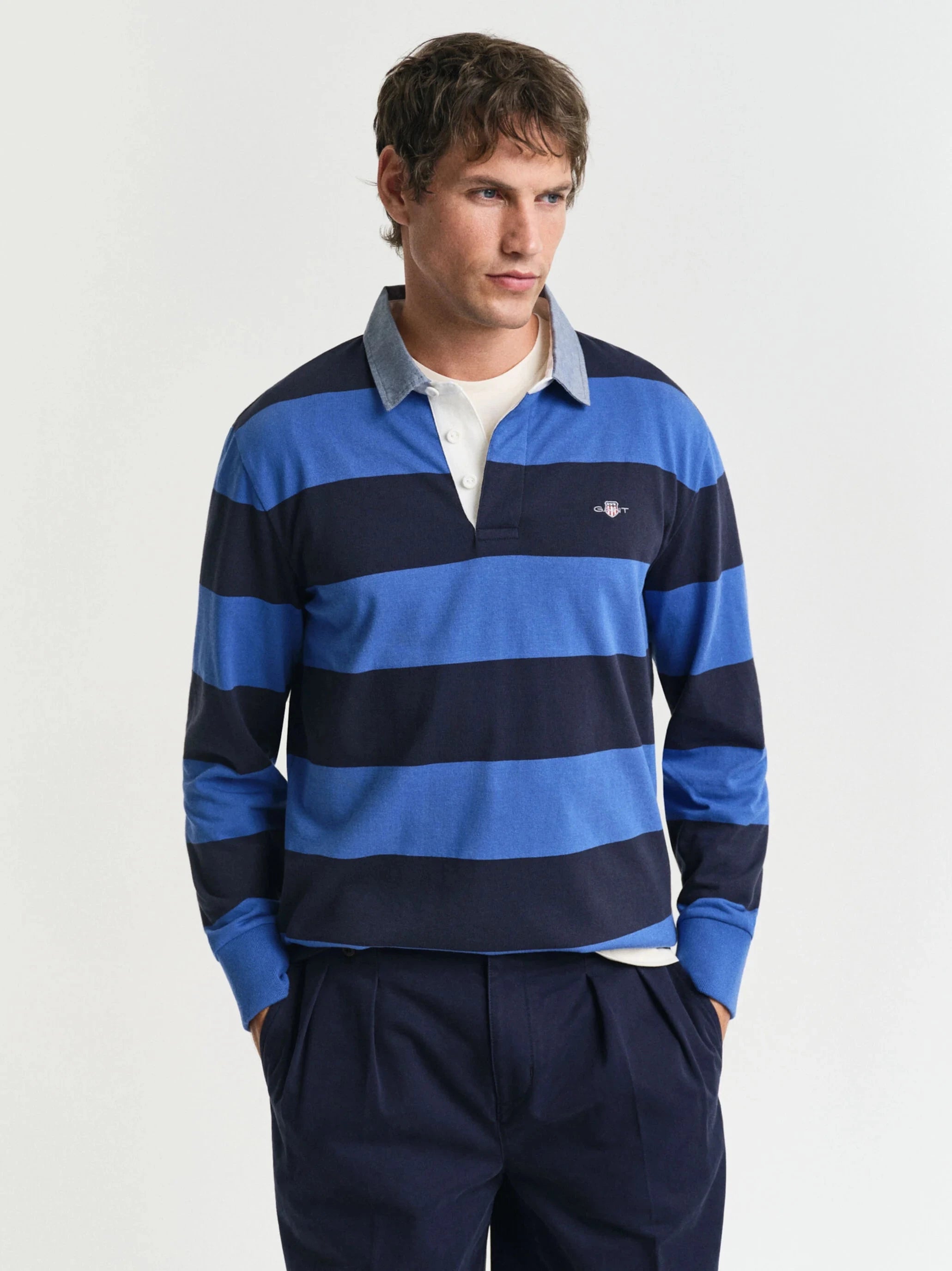 Gant Chambray Stripe Heavy Rugger