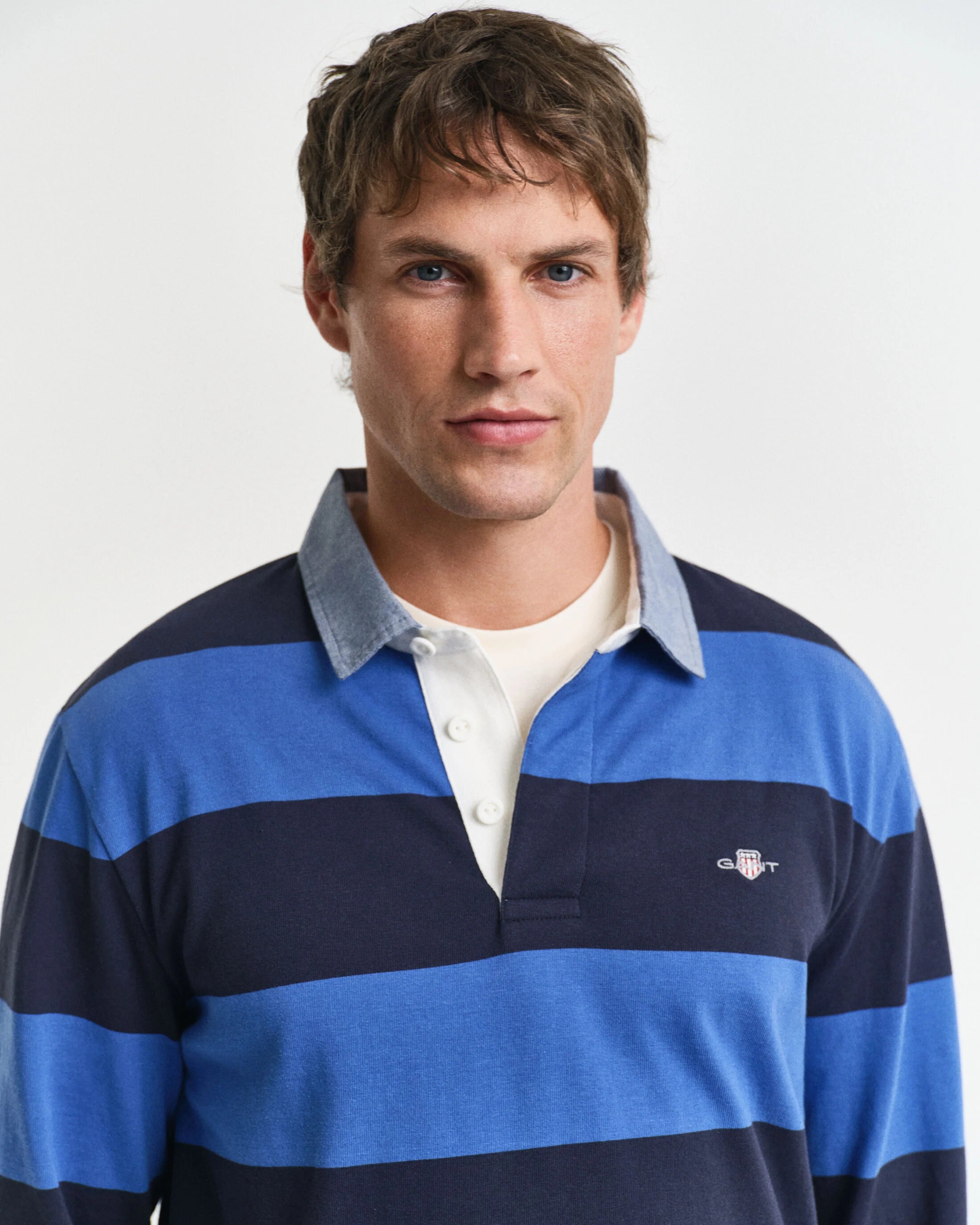 Gant Chambray Stripe Heavy Rugger