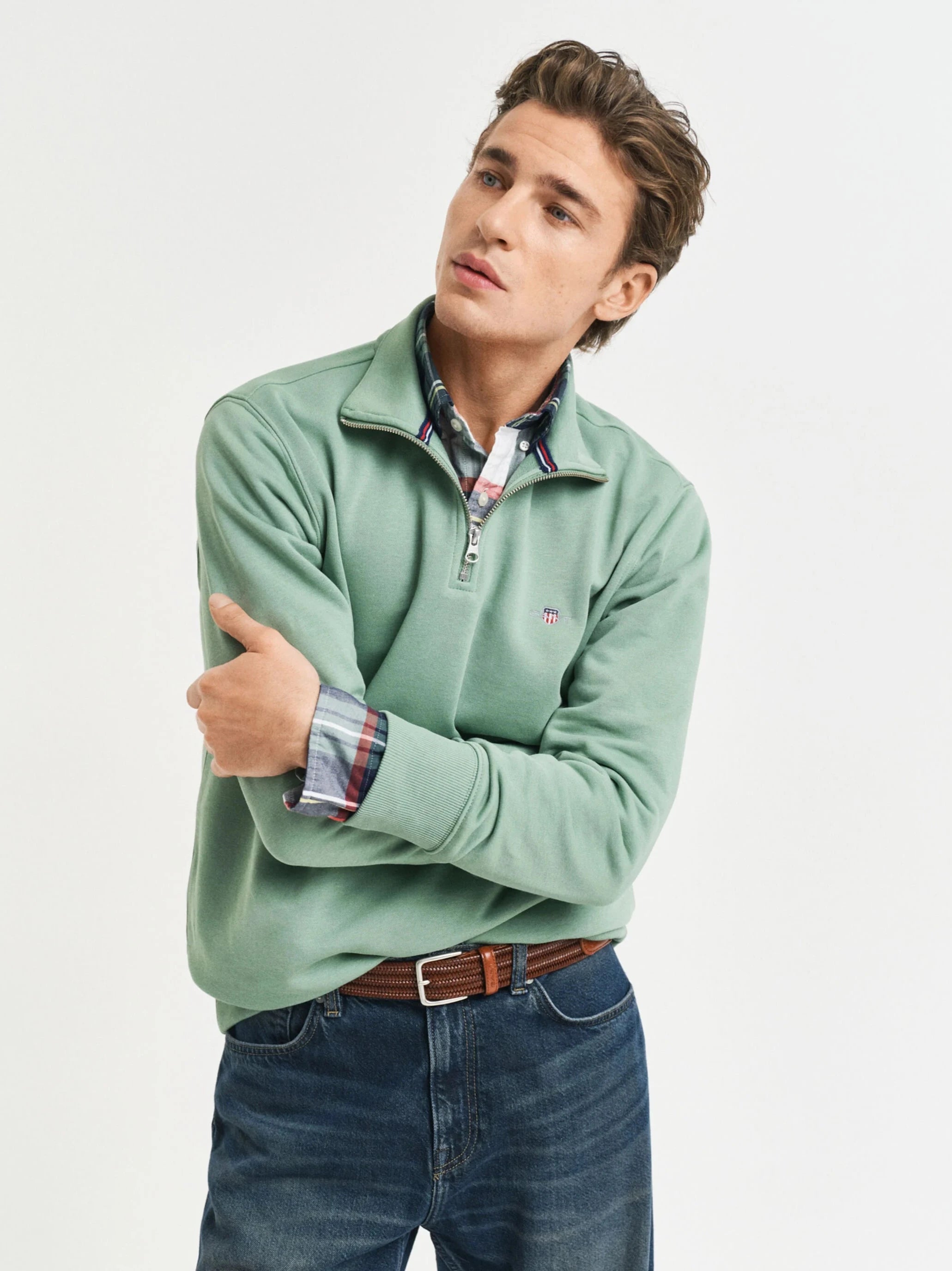 Gant Reg Shield Half Zip Sweatshirt