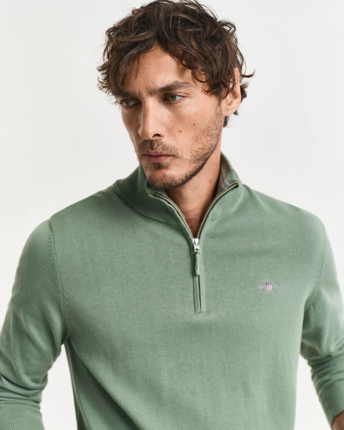 Gant Classic Cotton Half Zip Sweater