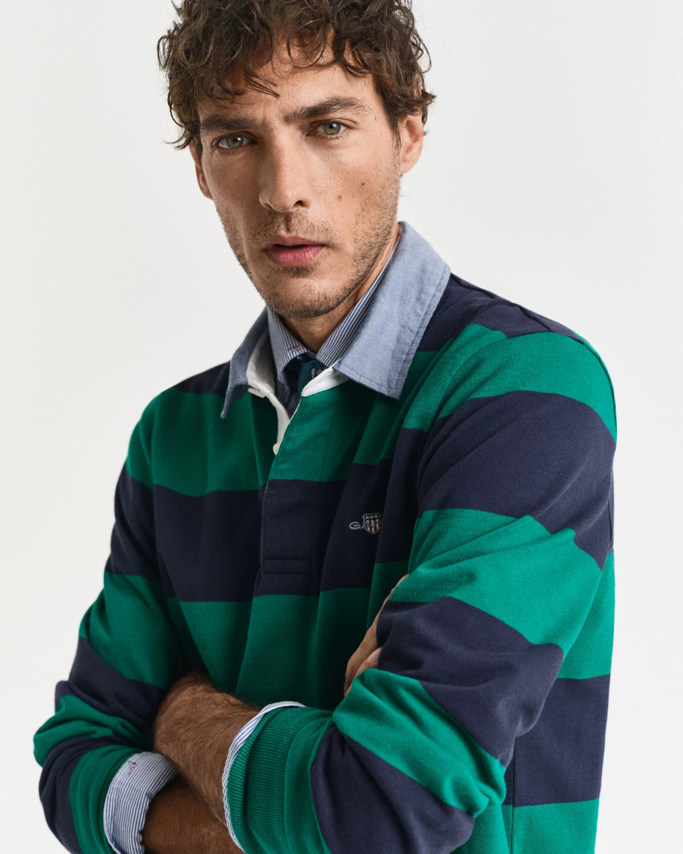 Gant Chambray Stripe Heavy Rugger