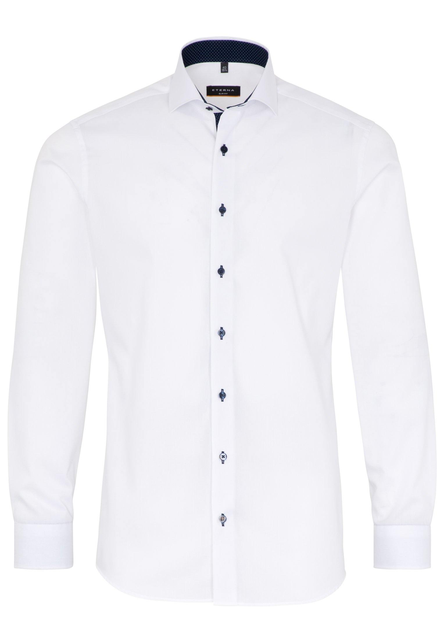 Eterna Slim Fit Shirt White 8100/00 - JR MCMAHON EXCLUSIVE MENSWEAR