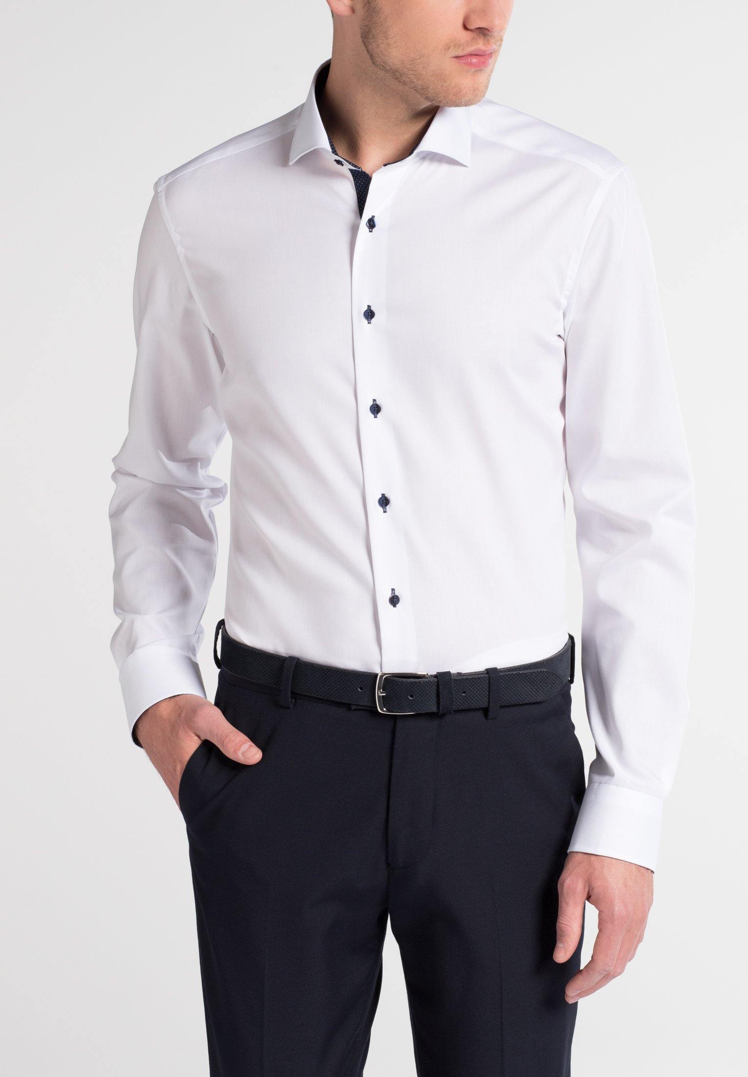 Eterna Slim Fit Shirt White 8100/00 - JR MCMAHON EXCLUSIVE MENSWEAR