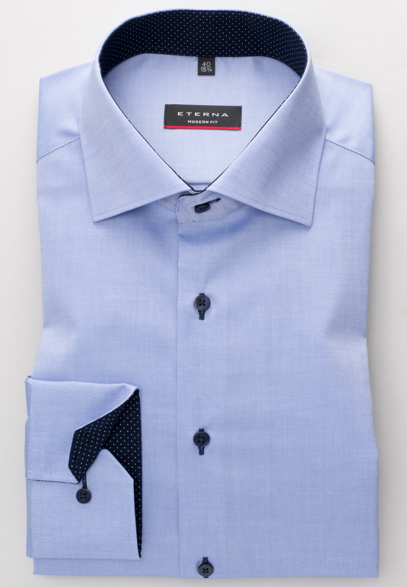 Eterna Modern MENSWEAR – MCMAHON 8100/12 Shirt EXCLUSIVE Blue JR Fit